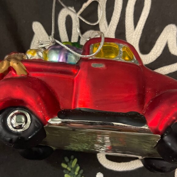 Holiday Truck with Tree Glass Ornament - Picture 1 of 1